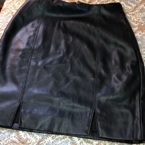 black hollister leather skirt - size xs